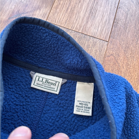 Vintage 00s L.L. Bean full zip fleece sweater - Picture 3 of 6